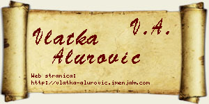 Vlatka Alurović vizit kartica